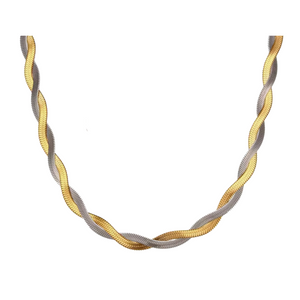 Two tone Twisted necklace