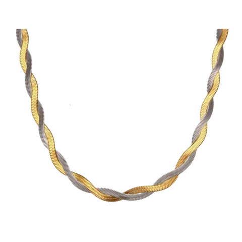 Two tone Twisted necklace