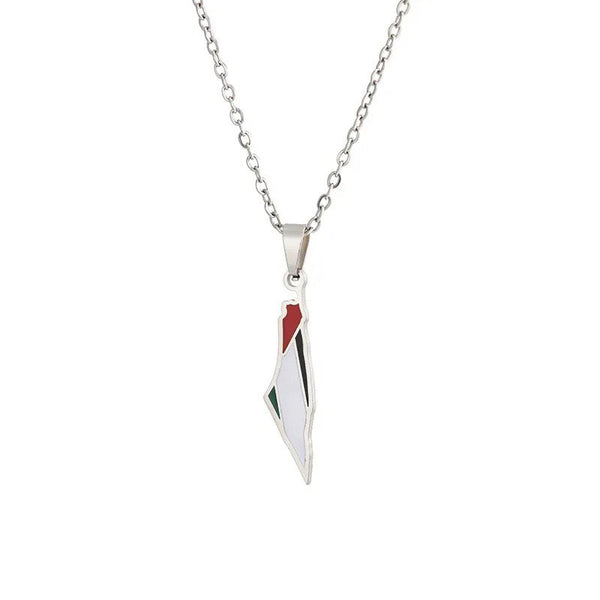 Palestine flag necklace